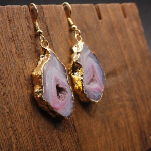 Aretes Cuarzo Morado