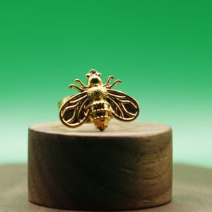Anillo Abeja Baño De Oro