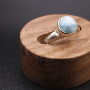 Anillo plata 925 Larimar Bicolor