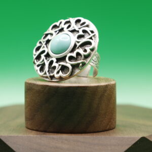 Anillo Corazón Azul (ajustable)