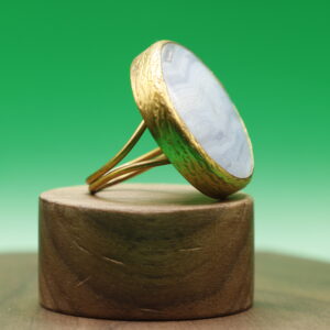 Anillo Maximalista Circulo Agata (ajustable)