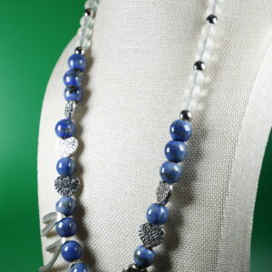 Collar Corazones Azul
