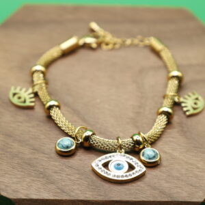 Pulsera Ojo Azul Brillos