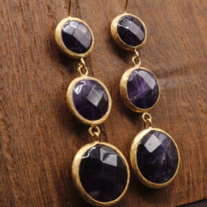 Aretes Cascada Morada