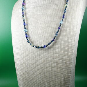 Collar Minimalista Cristales Azules