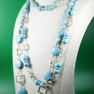 Collar Estilo Mexicano Turquesas Multilayer